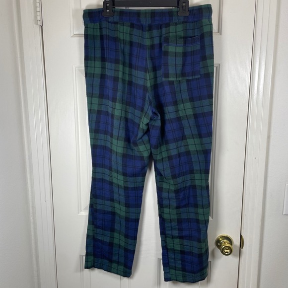 J Crew Men's Plaid Flannel Pajama Set Long Sleeve Button Up With Pants Large - Picture 5 of 11